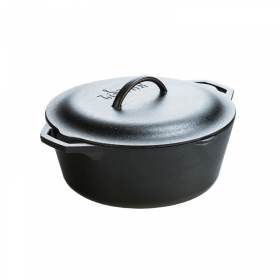 LODGE Μαντεμένιο Dutch Oven 6,62 lt με μαντεμένιο καπάκι