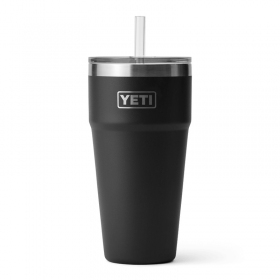 YETI® Rambler Ποτήρι - Θερμός Με Καλαμάκι 769ml - Black