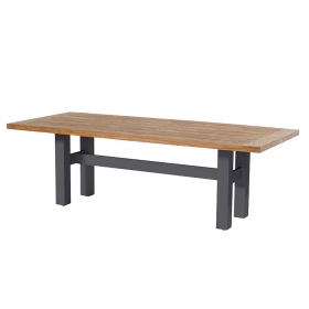Hartman Sophie Yasmani Τραπέζι Vintage Brown Teak Με Aνθρακί Σκελετό Αλουμινίου - 240x100x76εκ. - 53.573.110