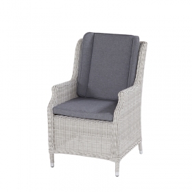 Hartman Melania Πολυθρόνα Εξωτερικού Χώρου Με Πλέξη Wicker - Ash White - 72.140.794