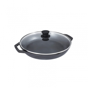 LODGE Μαντεμένιο Καθημερινό Τηγάνι με καπάκι Chef Collection 3 lt / 30,5 εκ. - LC12EP