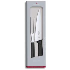 Swiss Classic Carving Set 2 τμχ Με Μαύρες Λαβές Σε Συσκευασία Δώρου