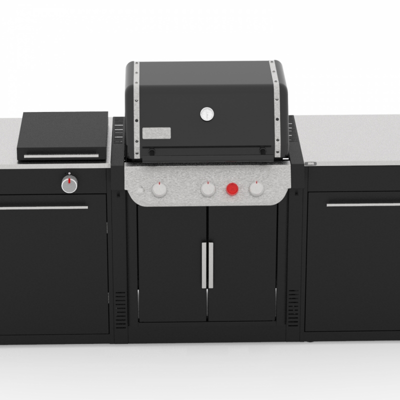 er outdoor bbq kitchen μονάδα εστίας υγραερίου