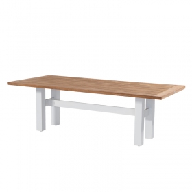 Hartman Sophie Yasmani Τραπέζι Natural Teak Με Λευκό Σκελετό Αλουμινίου - 240x100 εκ.