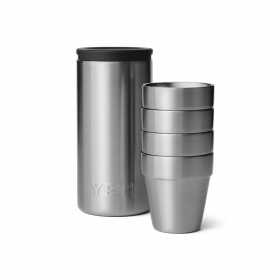 YETI® Rambler® Shot Glasses - Σετ 4 Ποτήρια Σφηνάκια Με Θήκη - Stainless Steel